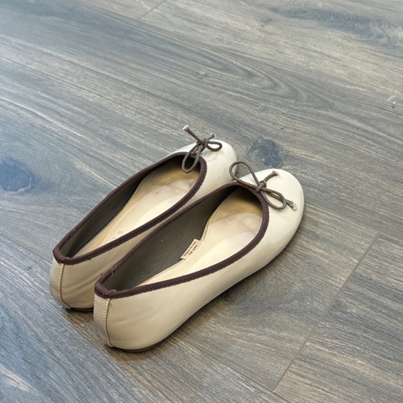 Japanese Leather Bow Ballerinas Woman Bow Knot Loafer Shoes Apricot Size US 6 - Picture 14 of 17